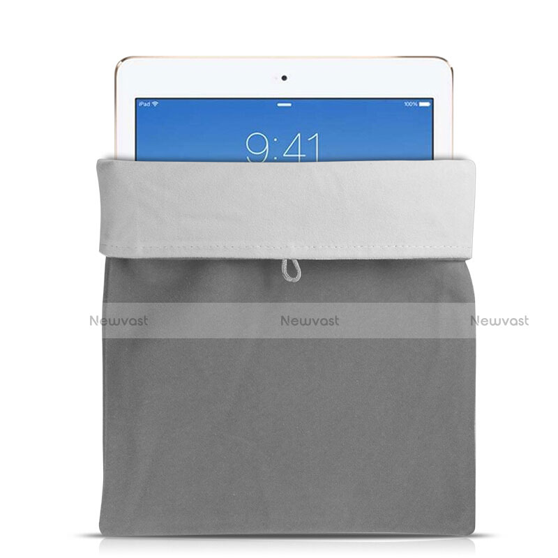 Sleeve Velvet Bag Case Pocket for Apple iPad 4 Gray