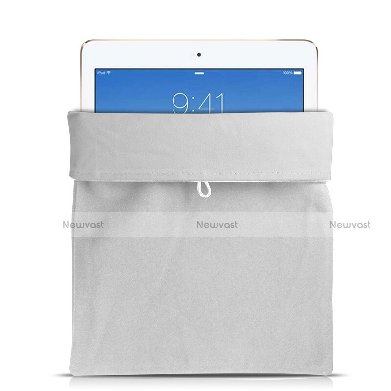 Sleeve Velvet Bag Case Pocket for Apple iPad Air 2 White