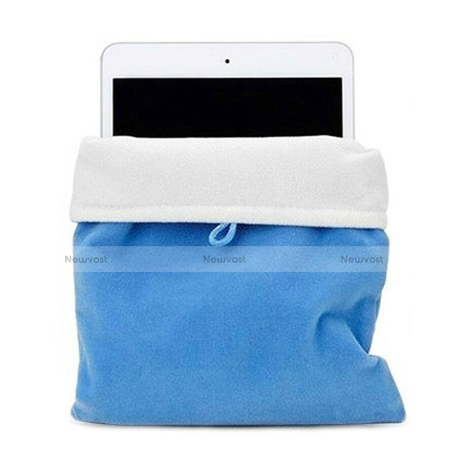 Sleeve Velvet Bag Case Pocket for Apple iPad Air Sky Blue