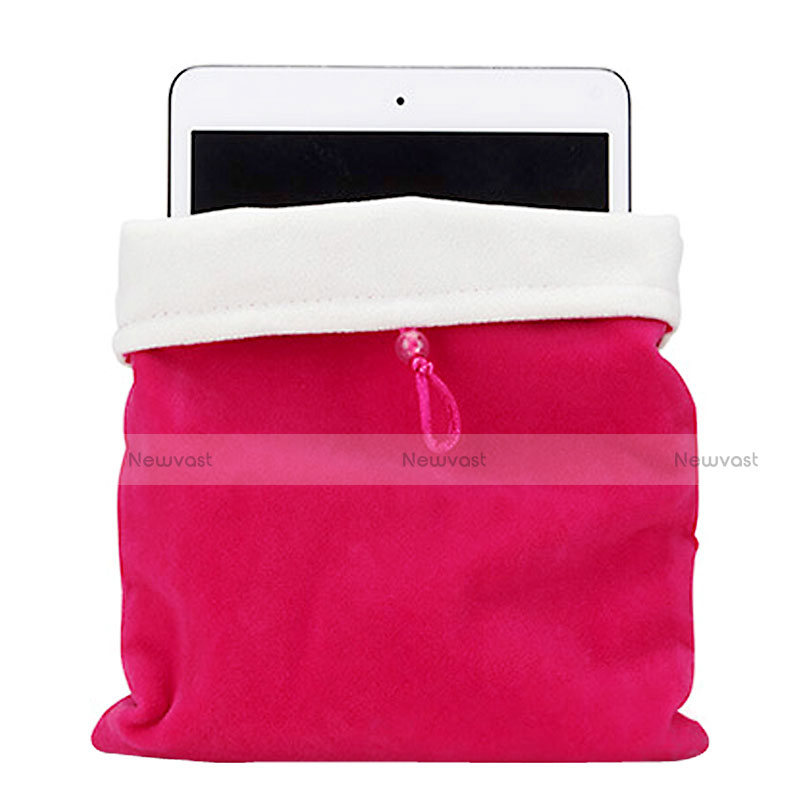 Sleeve Velvet Bag Case Pocket for Apple iPad Mini 2 Hot Pink