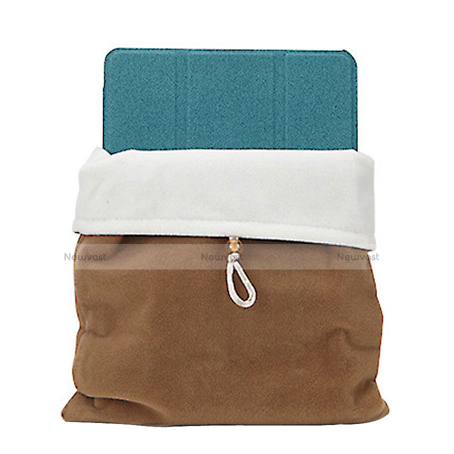 Sleeve Velvet Bag Case Pocket for Apple iPad Pro 12.9 (2020) Brown