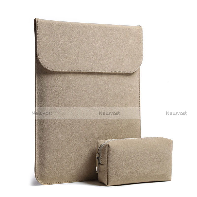 Sleeve Velvet Bag Case Pocket for Apple MacBook Air 13.3 inch (2018) Brown