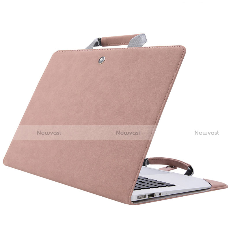 Sleeve Velvet Bag Case Pocket for Huawei Matebook 13 (2020) Pink