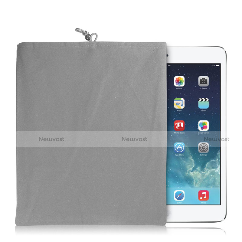 Sleeve Velvet Bag Case Pocket for Samsung Galaxy Note 10.1 2014 SM-P600 Gray