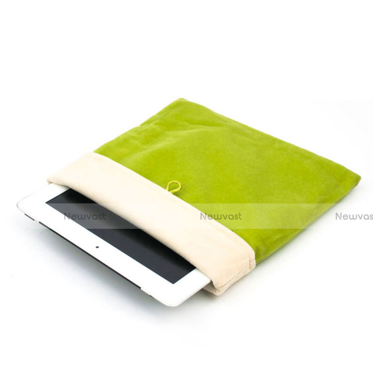 Sleeve Velvet Bag Case Pocket for Samsung Galaxy Tab S7 Plus 5G 12.4 SM-T976 Green