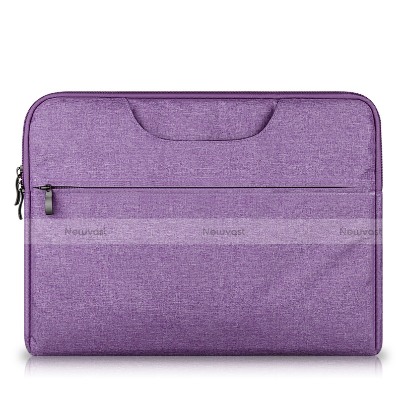 Sleeve Velvet Bag Case Pocket S03 for Huawei Matebook X Pro (2020) 13.9 Purple