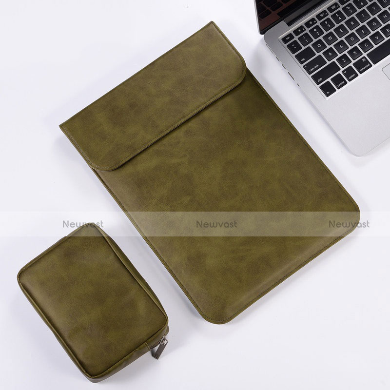 Sleeve Velvet Bag Leather Case Pocket for Apple MacBook Pro 13 inch