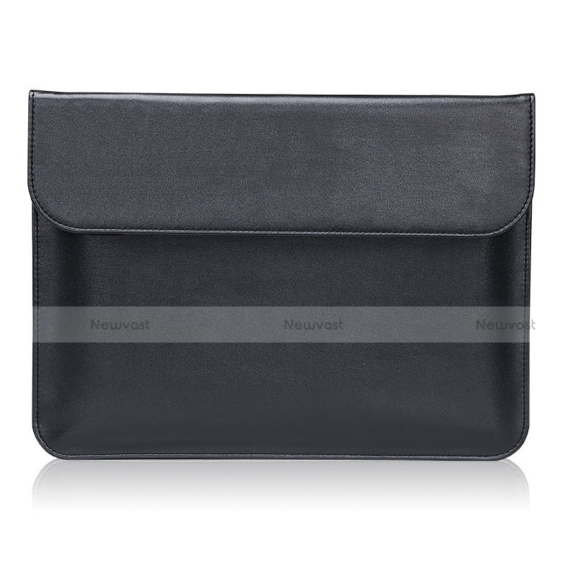 Sleeve Velvet Bag Leather Case Pocket for Huawei Matebook 13 (2020) Black