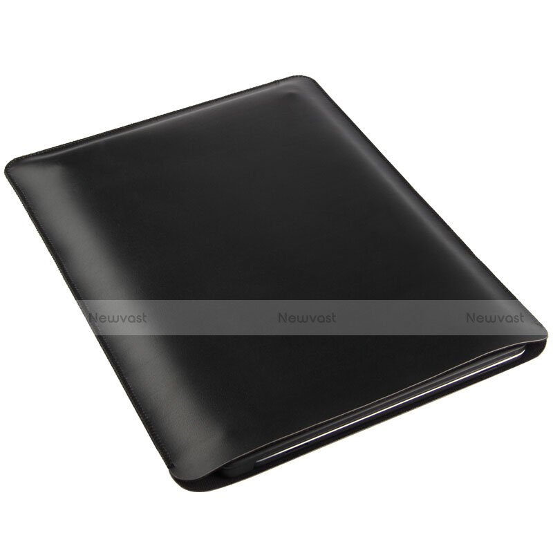 Sleeve Velvet Bag Leather Case Pocket for Huawei MateBook HZ-W09 Black