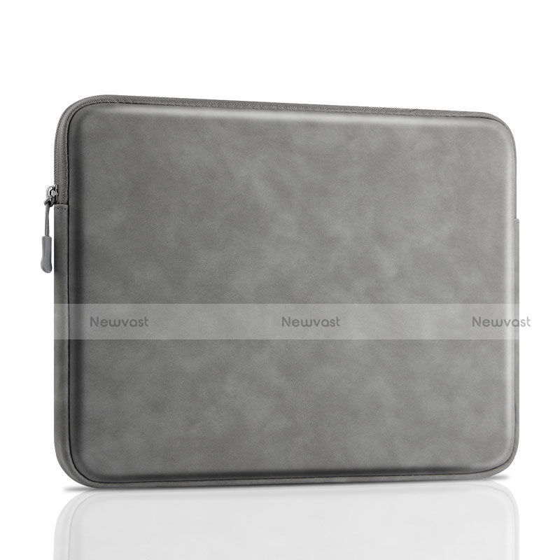 Sleeve Velvet Bag Leather Case Pocket for Samsung Galaxy Book Flex 13.3 NP930QCG Gray