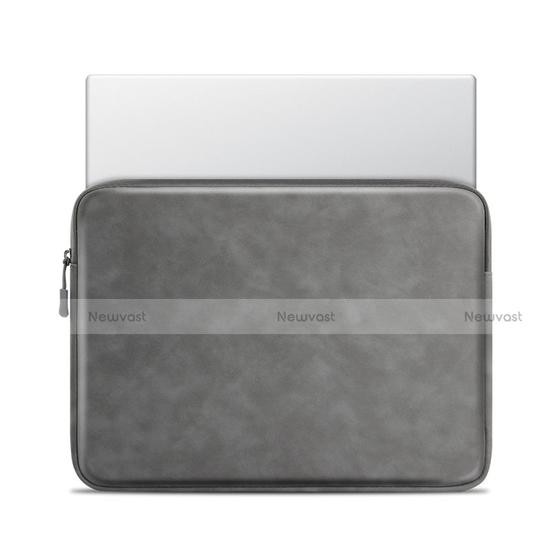 Sleeve Velvet Bag Leather Case Pocket for Samsung Galaxy Book Flex 13.3 NP930QCG Gray
