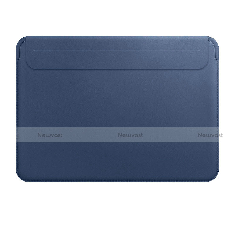 Sleeve Velvet Bag Leather Case Pocket L01 for Apple MacBook Air 13.3 inch (2018) Blue