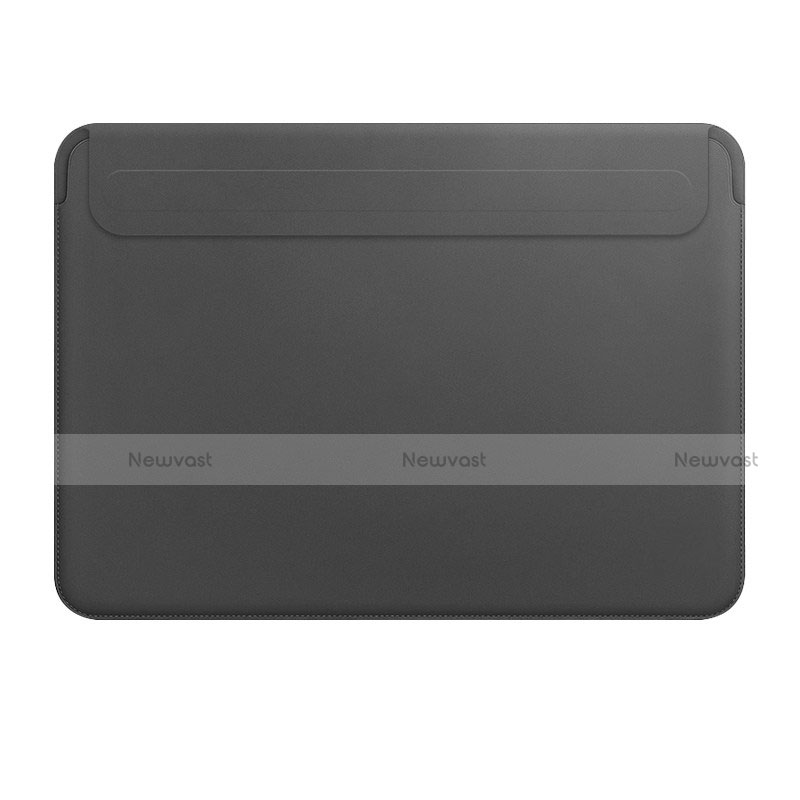 Sleeve Velvet Bag Leather Case Pocket L01 for Apple MacBook Pro 13 inch Black