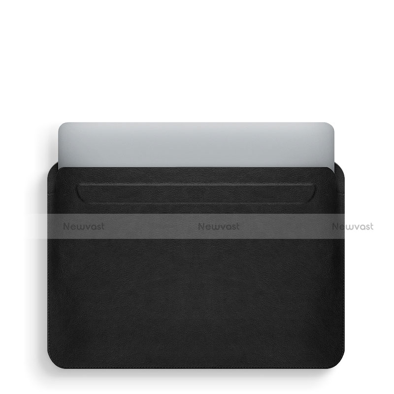 Sleeve Velvet Bag Leather Case Pocket L02 for Apple MacBook Pro 15 inch Black