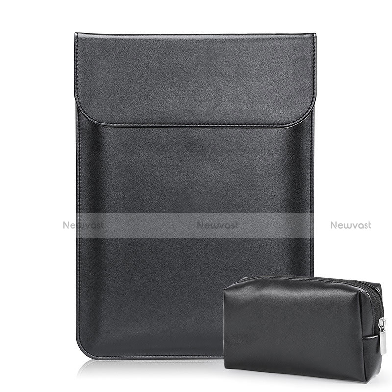 Sleeve Velvet Bag Leather Case Pocket L02 for Samsung Galaxy Book Flex 15.6 NP950QCG Black