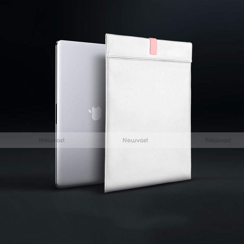 Sleeve Velvet Bag Leather Case Pocket L03 for Apple MacBook Air 13 inch (2020) White