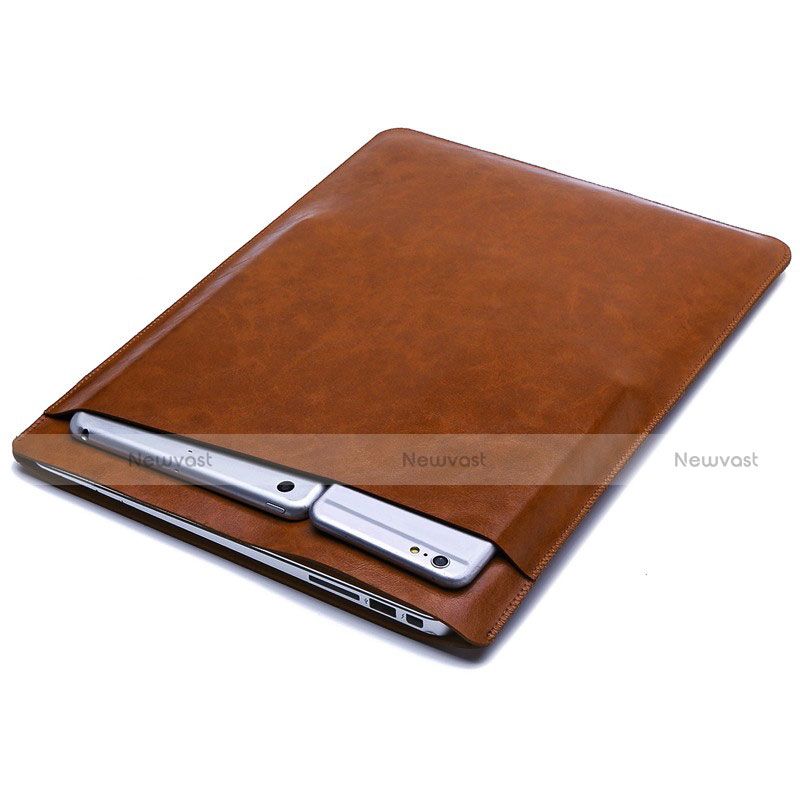 Sleeve Velvet Bag Leather Case Pocket L03 for Huawei Honor MagicBook Pro (2020) 16.1 Orange