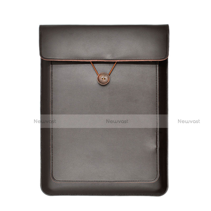 Sleeve Velvet Bag Leather Case Pocket L03 for Huawei Matebook 13 (2020) Brown