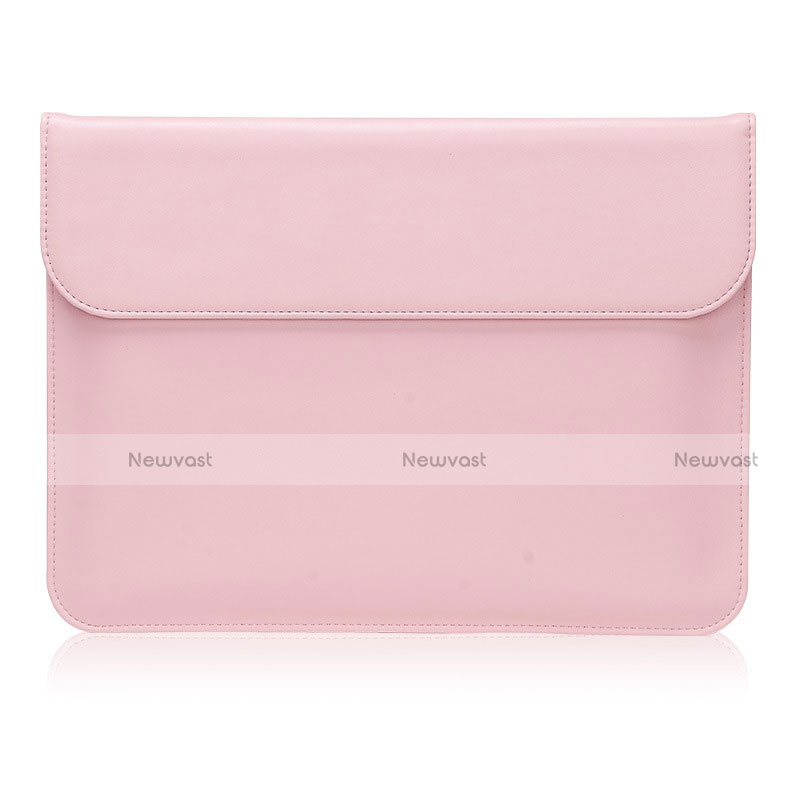 Sleeve Velvet Bag Leather Case Pocket L03 for Huawei Matebook X Pro (2020) 13.9 Pink