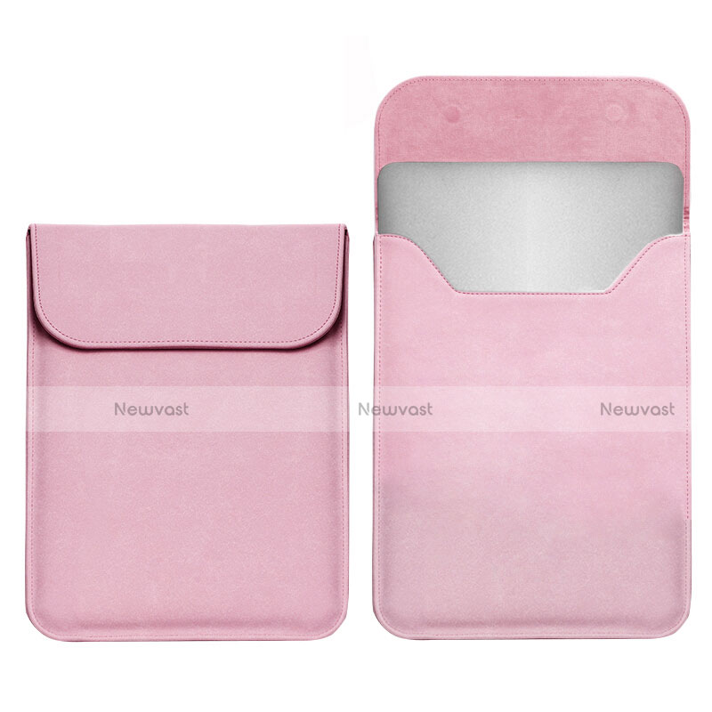 Sleeve Velvet Bag Leather Case Pocket L03 for Samsung Galaxy Book Flex 13.3 NP930QCG Pink