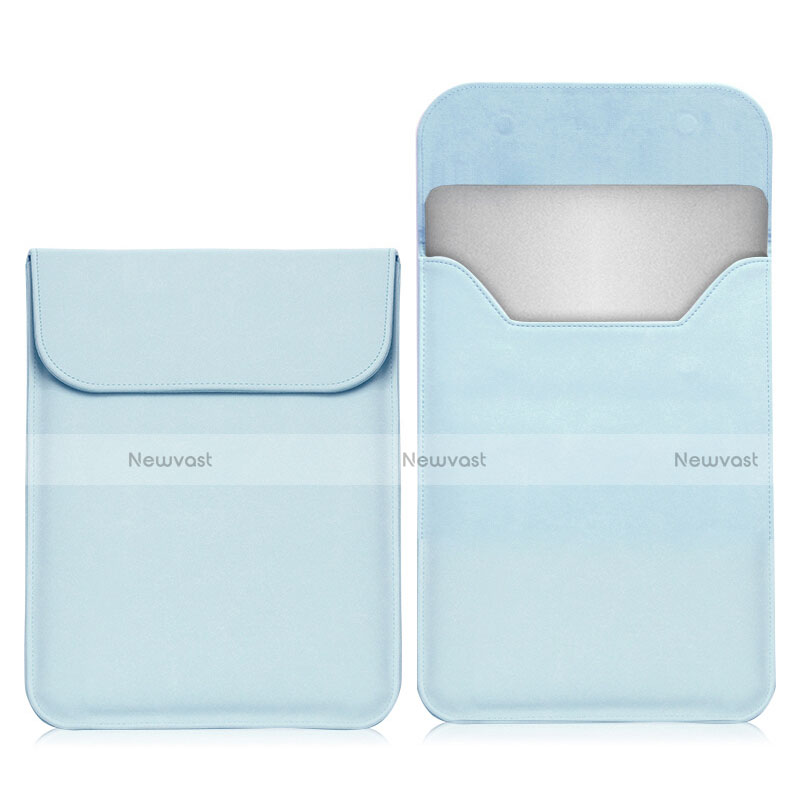 Sleeve Velvet Bag Leather Case Pocket L03 for Samsung Galaxy Book Flex 15.6 NP950QCG Mint Blue