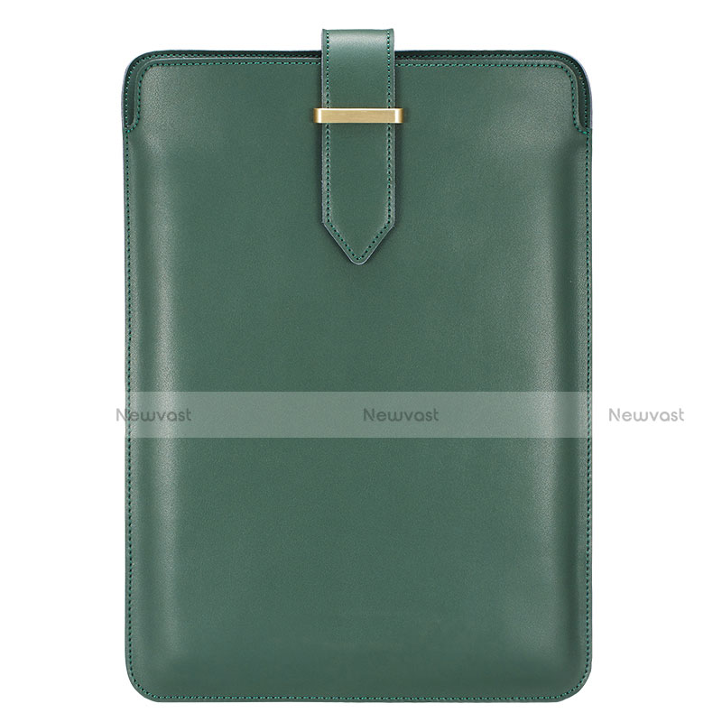 Sleeve Velvet Bag Leather Case Pocket L04 for Huawei Matebook 13 (2020) Green