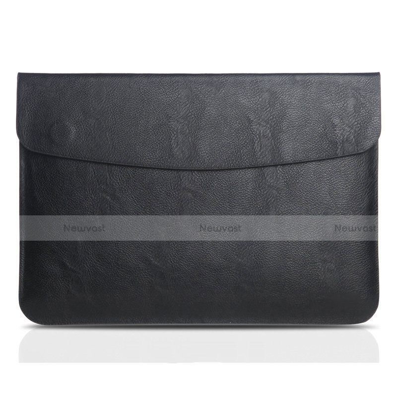 Sleeve Velvet Bag Leather Case Pocket L06 for Apple MacBook Pro 13 inch Black