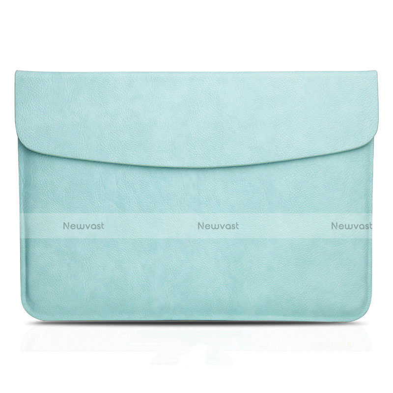 Sleeve Velvet Bag Leather Case Pocket L06 for Apple MacBook Pro 13 inch Cyan