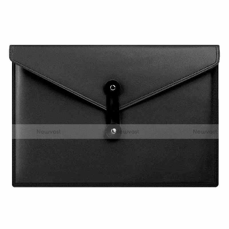 Sleeve Velvet Bag Leather Case Pocket L08 for Apple MacBook Air 13.3 inch (2018) Black