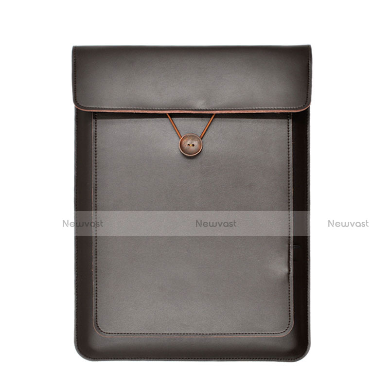 Sleeve Velvet Bag Leather Case Pocket L09 for Apple MacBook 12 inch Brown