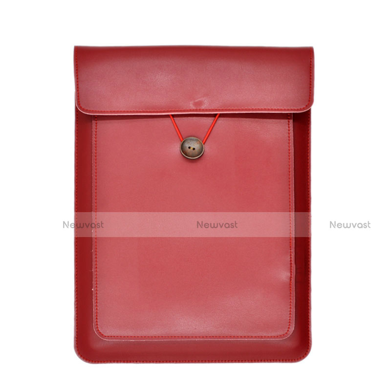 Sleeve Velvet Bag Leather Case Pocket L09 for Apple MacBook Air 13.3 inch (2018) Red