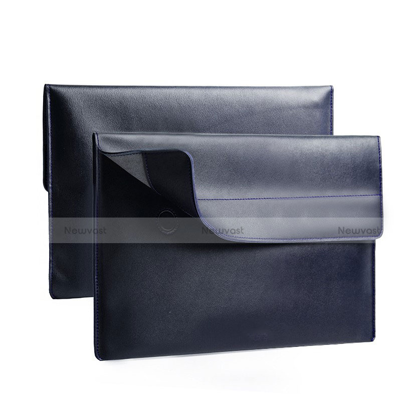 Sleeve Velvet Bag Leather Case Pocket L11 for Apple MacBook Pro 13 inch Blue