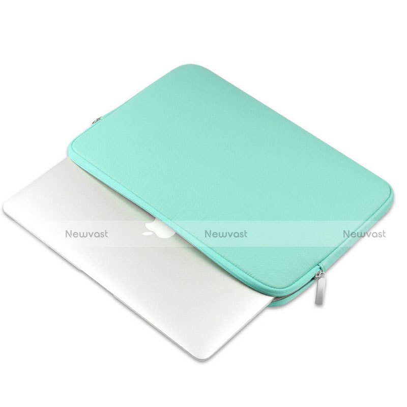 Sleeve Velvet Bag Leather Case Pocket L16 for Apple MacBook Air 13 inch (2020) Green