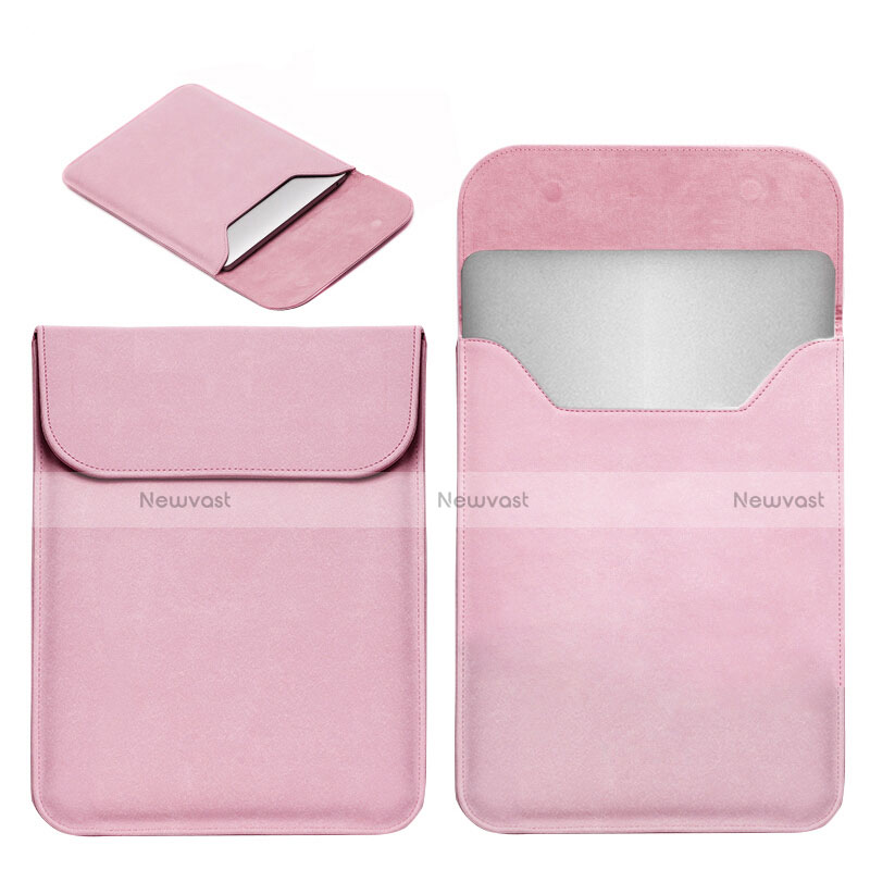 Sleeve Velvet Bag Leather Case Pocket L19 for Apple MacBook 12 inch Pink