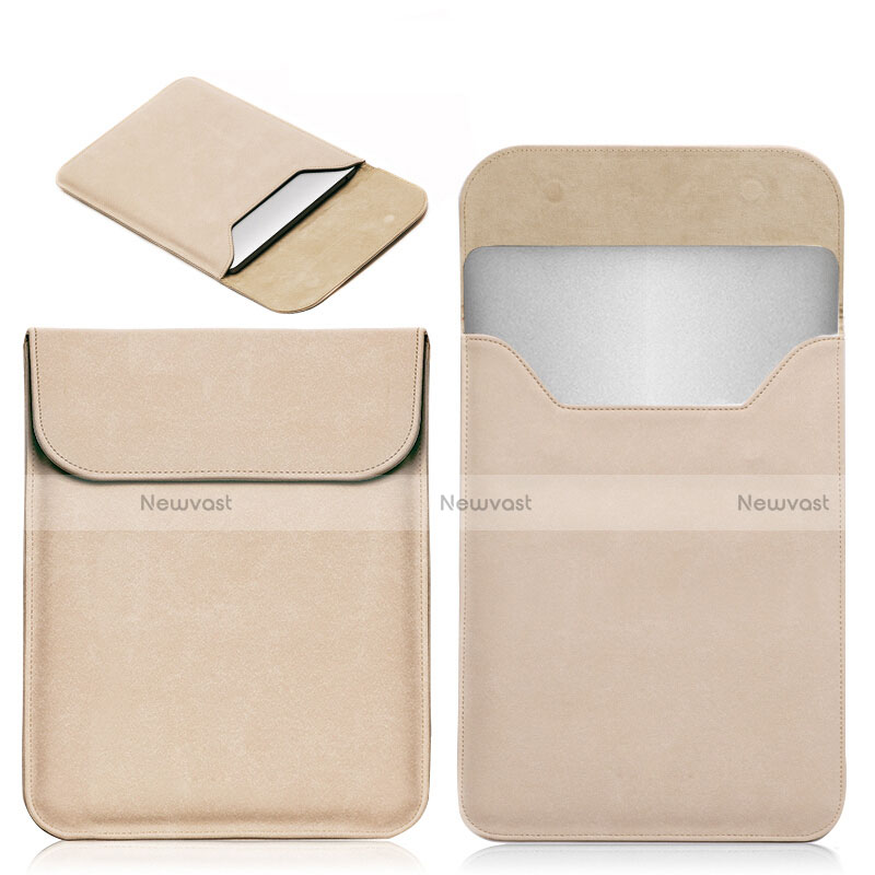 Sleeve Velvet Bag Leather Case Pocket L19 for Apple MacBook Air 13 inch Gold