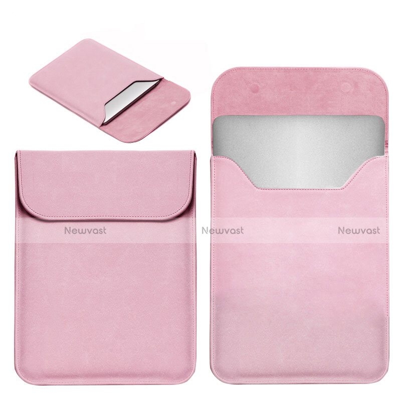 Sleeve Velvet Bag Leather Case Pocket L19 for Apple MacBook Pro 13 inch (2020) Pink