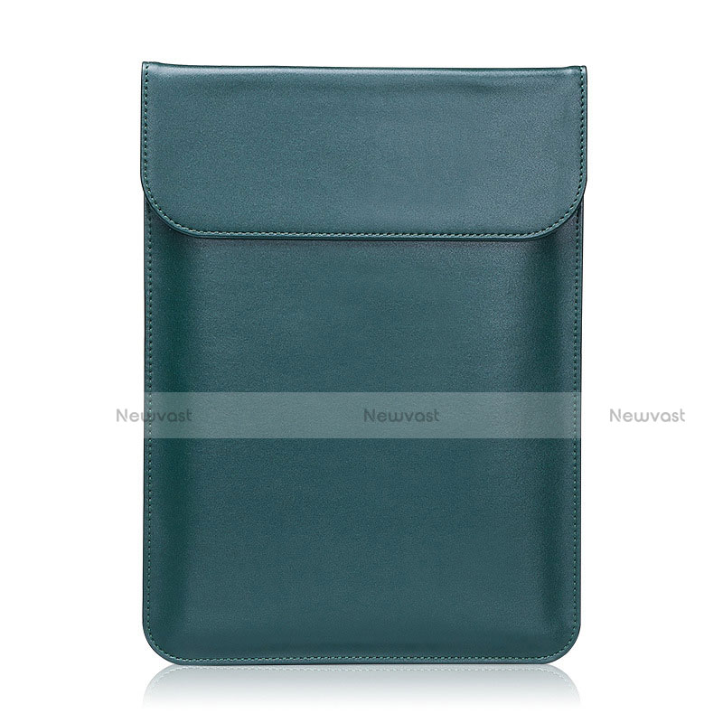 Sleeve Velvet Bag Leather Case Pocket L21 for Apple MacBook Pro 13 inch Green