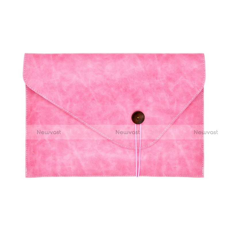 Sleeve Velvet Bag Leather Case Pocket L23 for Apple MacBook 12 inch Pink
