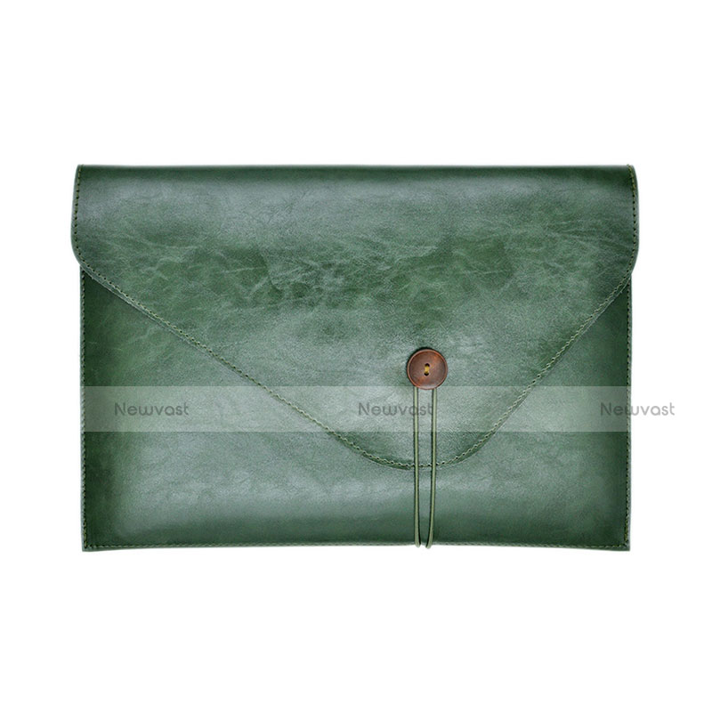 Sleeve Velvet Bag Leather Case Pocket L23 for Apple MacBook Air 13.3 inch (2018) Green