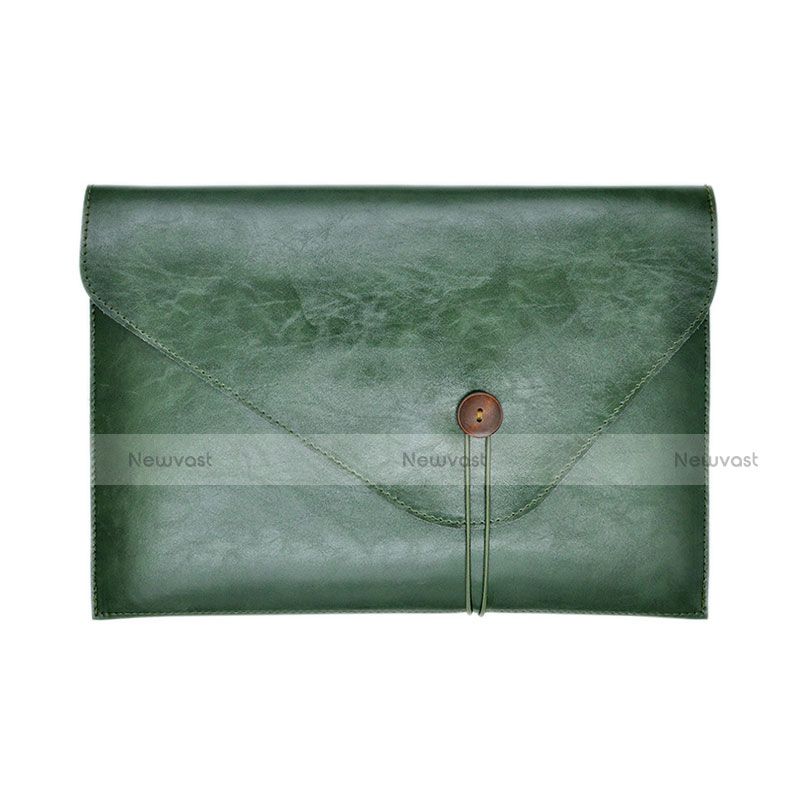 Sleeve Velvet Bag Leather Case Pocket L23 for Apple MacBook Air 13 inch (2020) Green
