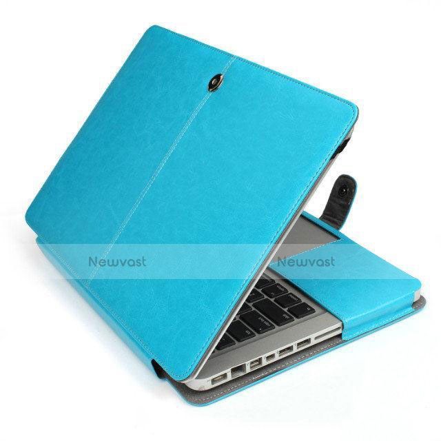 Sleeve Velvet Bag Leather Case Pocket L24 for Apple MacBook 12 inch Sky Blue