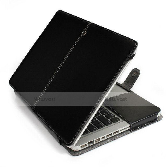 Sleeve Velvet Bag Leather Case Pocket L24 for Apple MacBook Air 13 inch Black