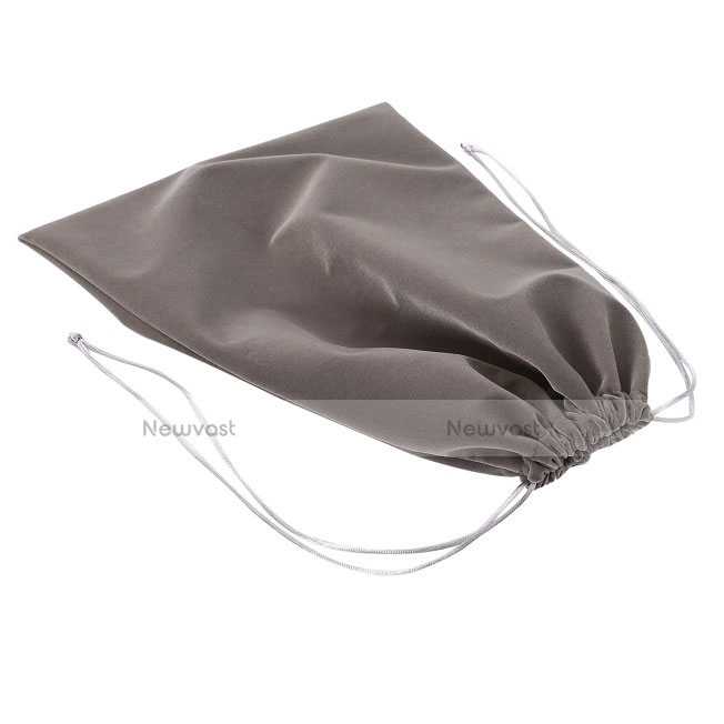 Sleeve Velvet Bag Slip Pouch for Apple New iPad 9.7 (2017) Gray