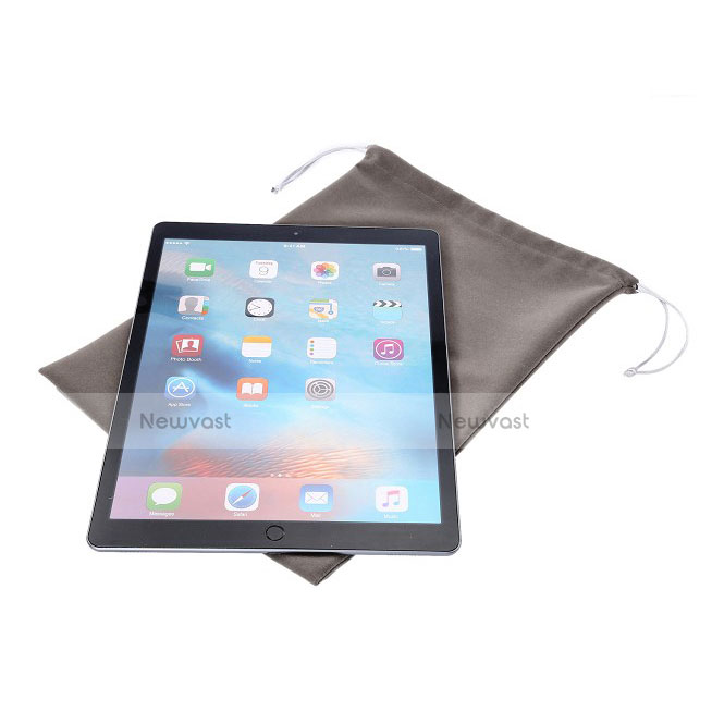 Sleeve Velvet Bag Slip Pouch for Samsung Galaxy Tab S5e Wi-Fi 10.5 SM-T720 Gray
