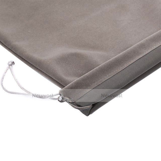 Sleeve Velvet Bag Slip Pouch for Samsung Galaxy Tab S6 Lite 10.4 SM-P610 Gray