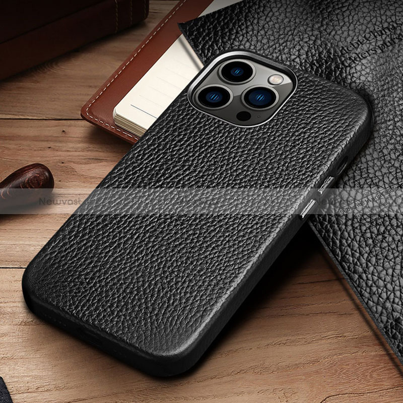 Soft Luxury Leather Snap On Case Cover A03 for Apple iPhone 14 Pro Max
