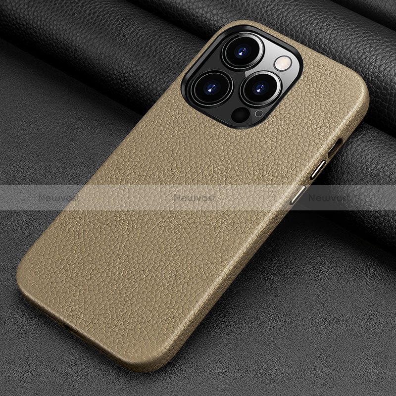 Soft Luxury Leather Snap On Case Cover A09 for Apple iPhone 14 Pro