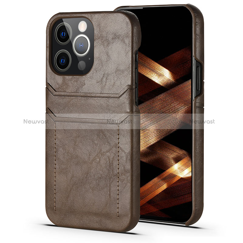 Soft Luxury Leather Snap On Case Cover A14 for Apple iPhone 14 Pro