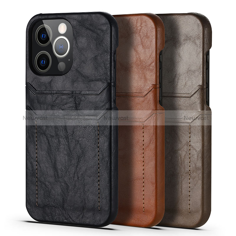 Soft Luxury Leather Snap On Case Cover A14 for Apple iPhone 14 Pro Max