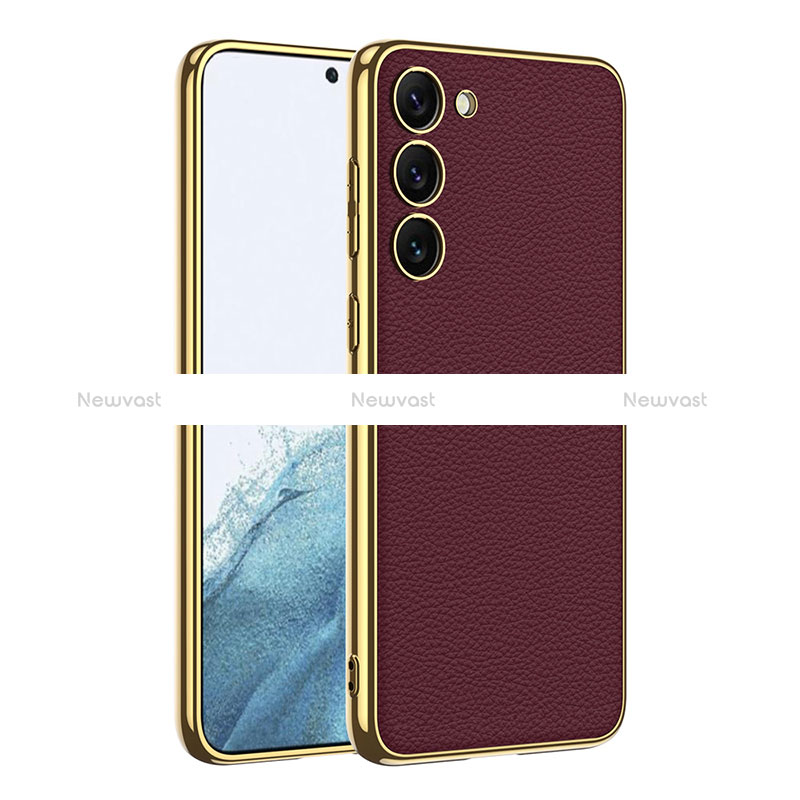 Soft Luxury Leather Snap On Case Cover AC5 for Samsung Galaxy S22 5G